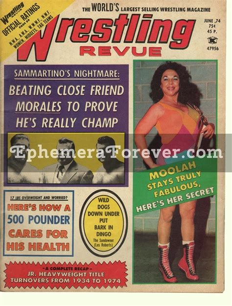 Wrestling Revue June 1974 Wrestling Wrestling News Magazine