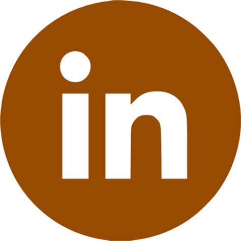 Brown Linkedin Icon Free Brown Site Logo Icons