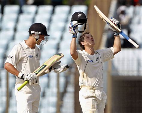 BJ Watling Celebrates His Century With Trent Boult ESPNcricinfo