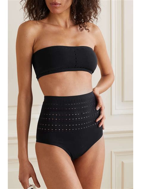 Ala A Pointelle Knit Bandeau Bikini Net A Porter