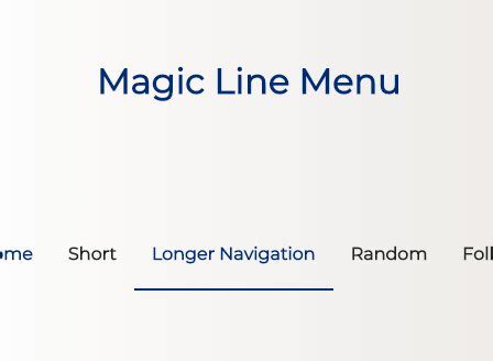 Magic Line Navigation Effect With Jquery And Css Jquery Plugin