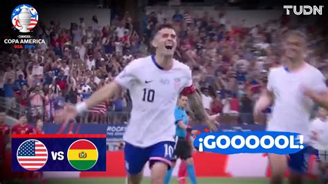 ¡qué Golazo De Pulisic Estados Unidos 1 0 Bolivia Copa América 2024 J1 Tudn Youtube