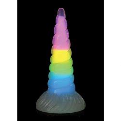 Creature Cocks Uni Glow Glow In The Dark Rainbow Silicone Dildo Sex