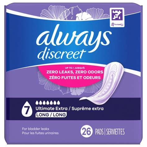 Save On Always Discreet Incontinence Pads Ultimate Extra Protect Size 7