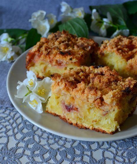 Maślankowe ciasto z truskawkami i kruszonką przepis Archiwum