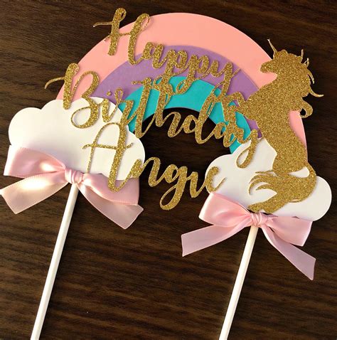 Unicorn Cake Topper Printable