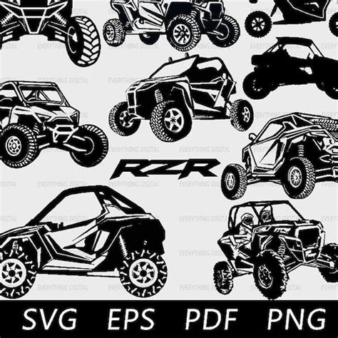 Utv Rzr L EPS SVG PNG Dxf L Vector Art Etsy Hong Kong