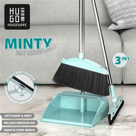 Jual Hugo Broom Set Dustpan Set Sapu Pengki Alat Pembersih Praktis