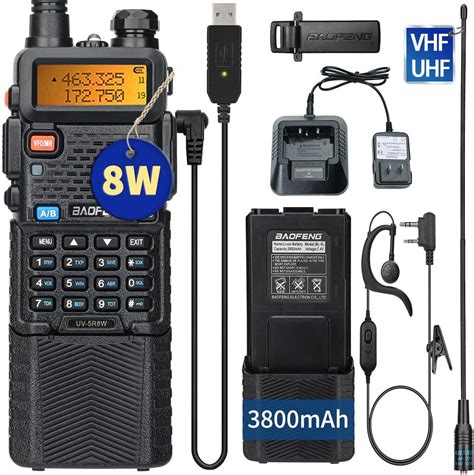 BAOFENG Radios de jamón UV 5R de 8 W de largo alcance UV5R de doble