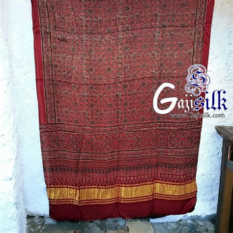 Dupatta Gaji Silk Bandhani Pure Gaji Silk Ajrak Gharchola