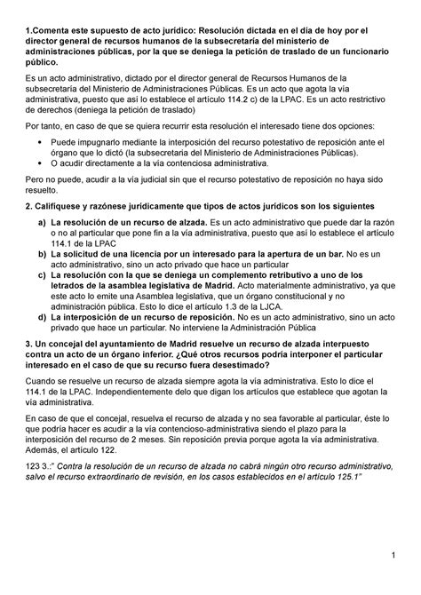 Practica Apuntes Urjc Vic Lvaro Este Supuesto De Acto Jur Dico