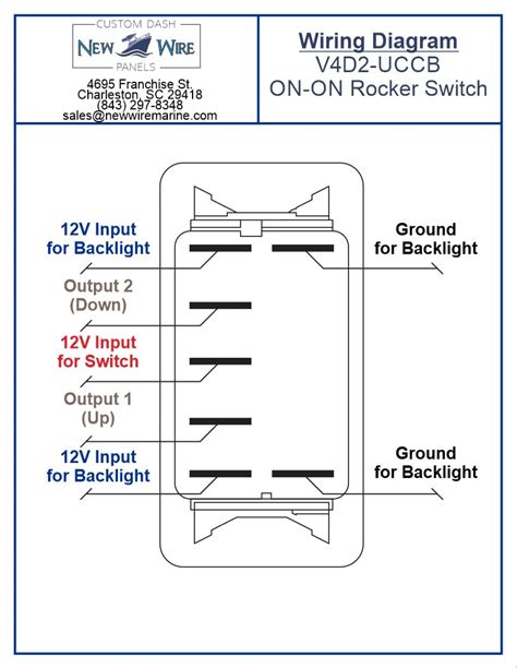 Fwd Fuel Aft Illuminated Rocker Switch Contura Xiv New Wire Marine