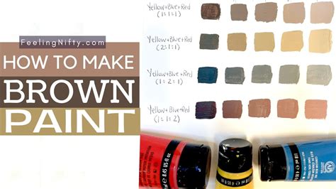 How To Make Brown Paint With Primary Colors Acrylic Paint Mixing For