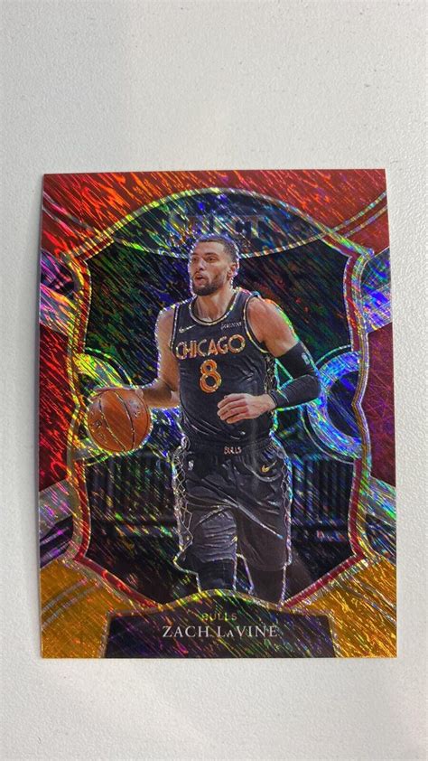 Zach LaVine 2020 21 Panini Select Concourse Red White Orange Shimmer