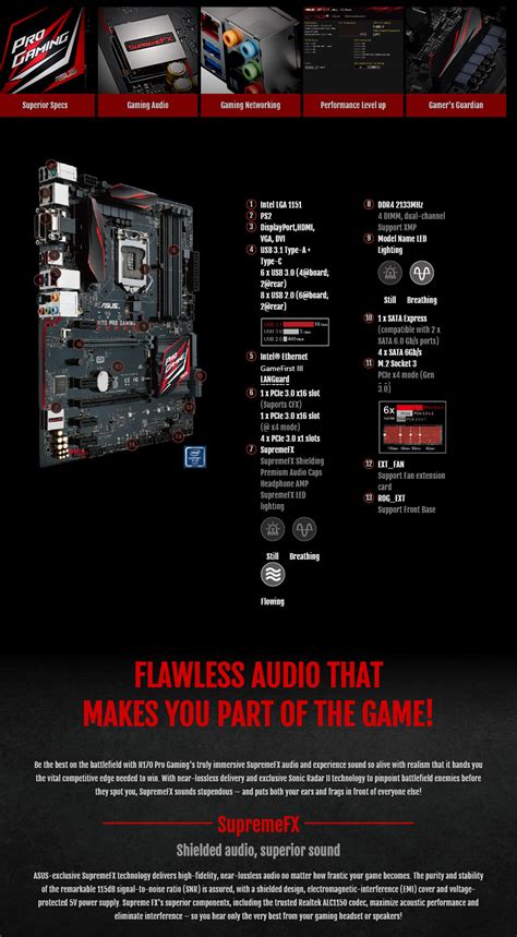 Buy ASUS H170 PRO GAMING Motherboard [H170-PRO-GAMING] | PC Case Gear Australia