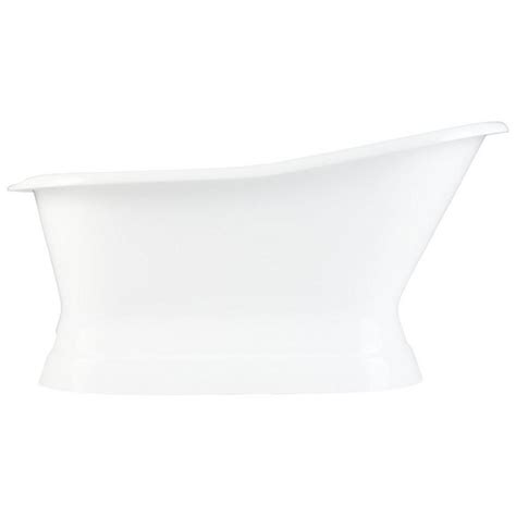 60 Socorro Cast Iron Slipper Pedestal Tub 7 Rim Holes Signature