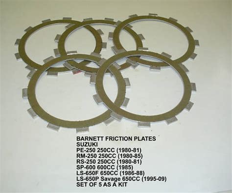 BARNETT SUZUKI RM RS PE 250 CLUTCH FRICTION PLATES TM7 EBay