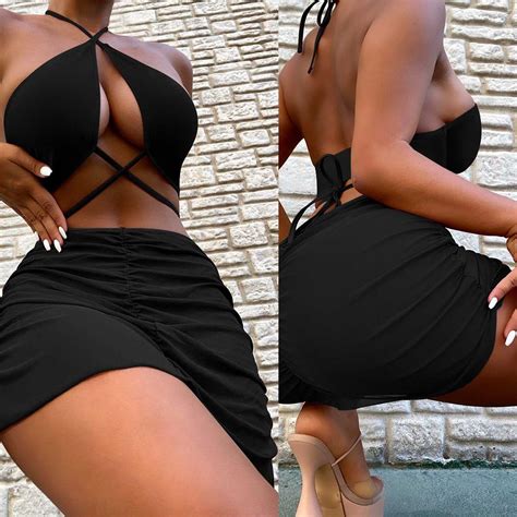 Tponi Womens One Piece Swimsuits One Piece Elastic Black Clearance Womans Purple Bikini Panties