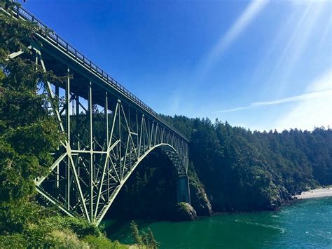 Deception Pass Island County Washington Park Right Before And Walk Over The Bridge Deception