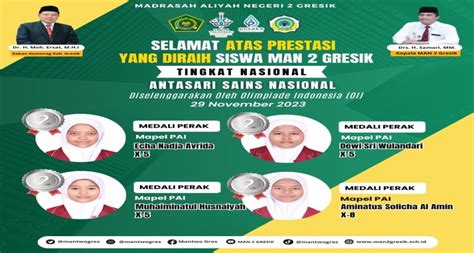 Prestasi Siswa Man Gresik Dalam Antasari Sains Nasional Asn Man