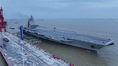 China S Third Aircraft Carrier Fujian Sets Out For Maiden Sea Trials CGTN