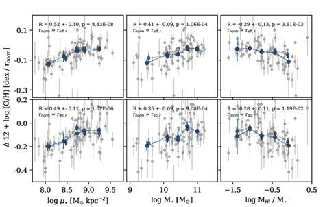 Metallicity Gradients Shown As A Function Of Stellar Mass Surface