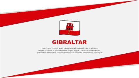 Premium Vector Gibraltar Flag Abstract Background Design Template