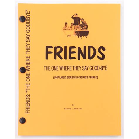 Friends Season 8 Series Finale Episode Script Pristine Auction