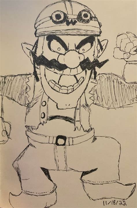 Wario fan art. : r/Mario