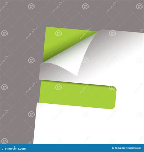 Corner Peel Paper Vector Banner Curled Fold Page Sheet Folded Sticker