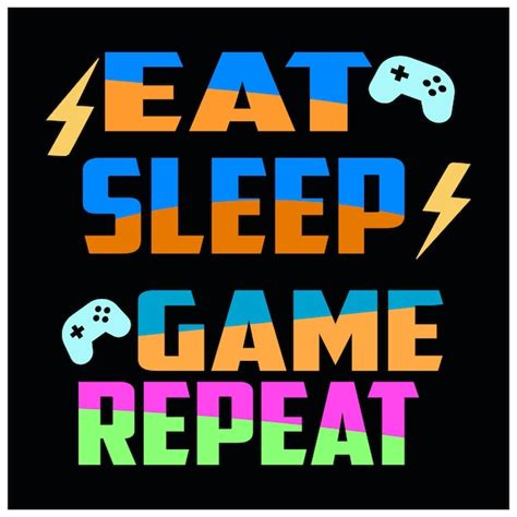 Premium Vector Eat Sleep Game Repeat Gaming T Shirt Design