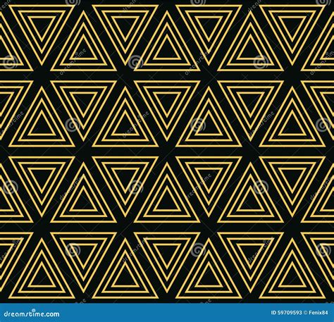 Seamless Geometric Pattern Of Concentric Triangles Stock Vector