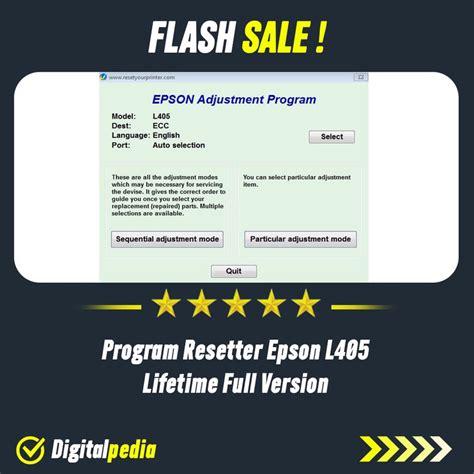 Jual Program Reseter Epson L405 Ressetter Resetter Print Printer Reset