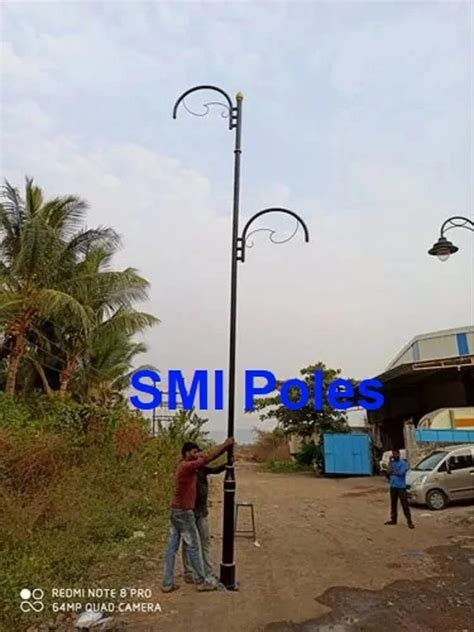 Mild Steel Dual Arm Swaged Tubular Poles For Street M At Rs In