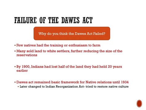 Dawes Severalty Act Attempts To Transform Indians Into Farmers Ppt