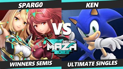 Delfino Maza 2023 Top 8 Spargo Pyra Mythra Vs KEN Sonic Smash