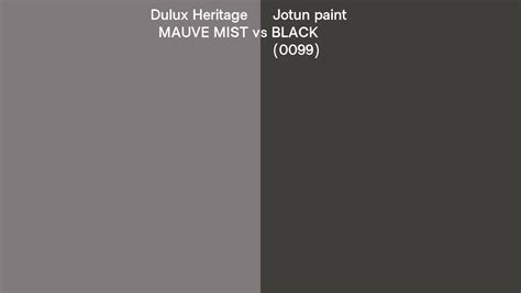 Dulux Heritage Mauve Mist Vs Jotun Paint Black 0099 Side By Side