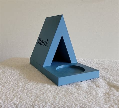 Wood Triangle Book Rest Night Stand Book Holder Personalized Book