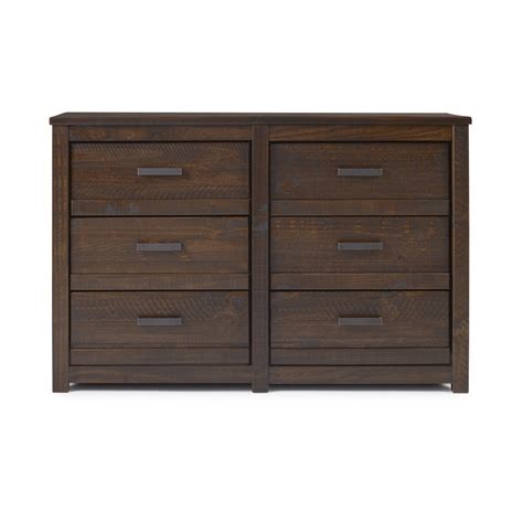 Camaflexi Carmel Six Drawer Dresser Antique Walnut Finish Walmart