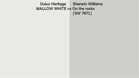 Dulux Heritage MALLOW WHITE Vs Sherwin Williams On The Rocks SW 7671