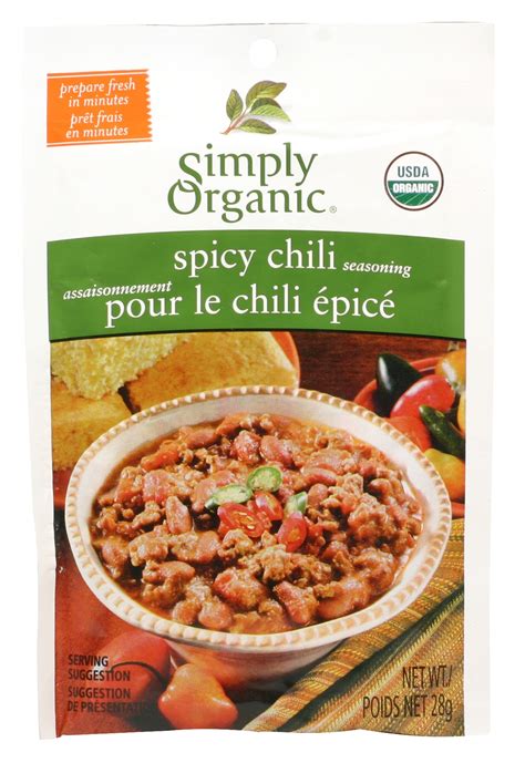 Simply Organic Vegetarian Chili Seasoning Mix 28g Canada S Online Vitamin