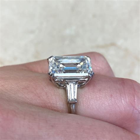 Antique Emerald Cut Engagement Rings