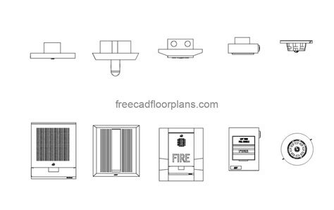 Fire Alarm Autocad Block Free Cad Floor Plans