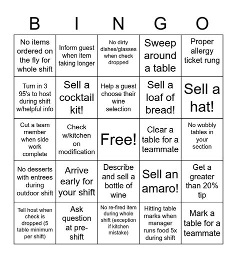 Server Bingo Template