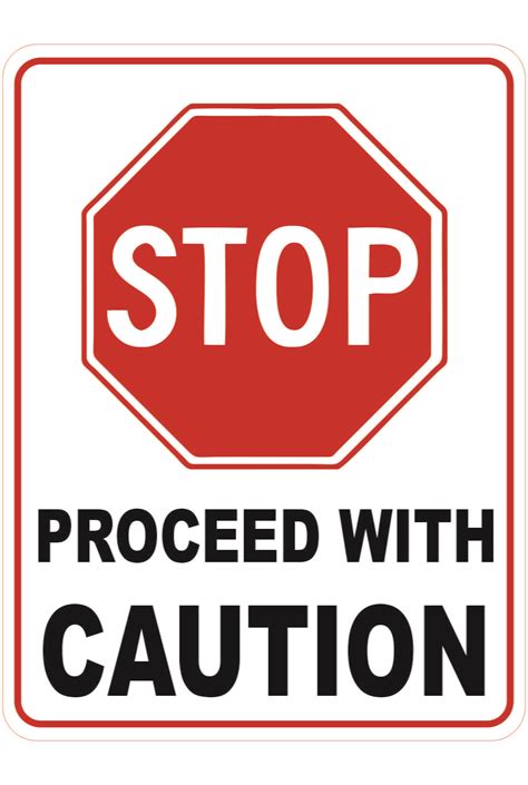 Stop Proceed With Caution Buy Now Discount Safety Signs Australia