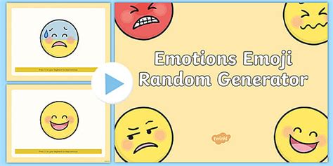 😊 Emotions Emoji Random Generator PowerPoint - Twinkl