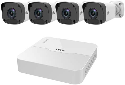 UNV IP KIT NVR NVR301 04LB P4 4x IP Bullet Camera IPC2122LR3 PF40M D