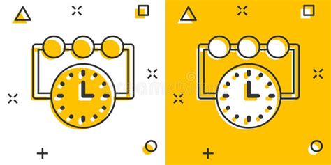 Icono De L Nea De Tiempo En Estilo Plano Ilustraci N Vectorial De