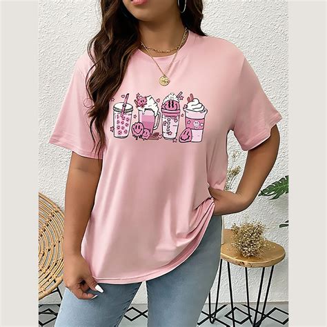 Cotton Half Sleeve T-Shirt for Women - Pink