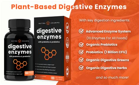 Digestive Enzymes With Probiotics And Prebiotics 180 Servings Vegan Digestion